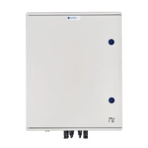 Rozdzielnica DCAC IP66 z ogranicznikiem przepięć DC Dehn 1000V typu 2, 4 x MPPT | ogr. AC Dehn typ 2, 100A 3-F, FR 100A, syg. faz + gniazdko | EM-1008_DCAC