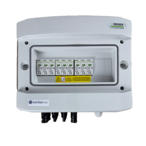 Rozdzielnica DCAC IP65 z ogranicznikiem przepięć DC Noark 1000V typu 2, 1 x MPPT | ogr. AC Noark typ 2, 10A 1-F, RCD 100mA | EM-1352N_DCAC