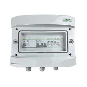 Rozdzielnica AC IP65 z ogranicznikiem przepięć AC Noark typ 1+2, 10A 3-F, RCD typ A 40A/300mA | EM-446N_AC