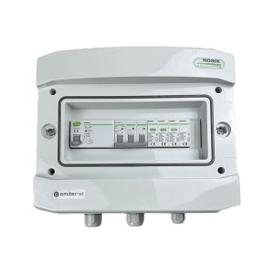 Rozdzielnica AC IP65 z ogranicznikiem przepięć AC Noark typ 1+2, 16A 3-F, RCD typ A 40A/300mA | EM-269N_AC