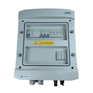 Rozdzielnica DCAC IP65 z ogranicznikiem przepięć DC Noark 1000V typu 2, 1 x MPPT | ogr. AC Noark typ 2, 10A 3-F, RCD typ A 40A/300mA | EM-714N_DCAC