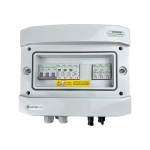 Rozdzielnica DCAC IP65 z ogranicznikiem przepięć DC Noark 1000V typu 1+2, 1x MPPT | ogr. AC Noark typ 1+2, 16A 3-F | EM-90N_DCAC