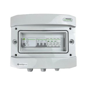 Rozdzielnica AC IP65 z ogranicznikiem przepięć AC Noark typ 1+2, 25A 3-F, RCD typ A 40A/300mA | EM-308N_AC
