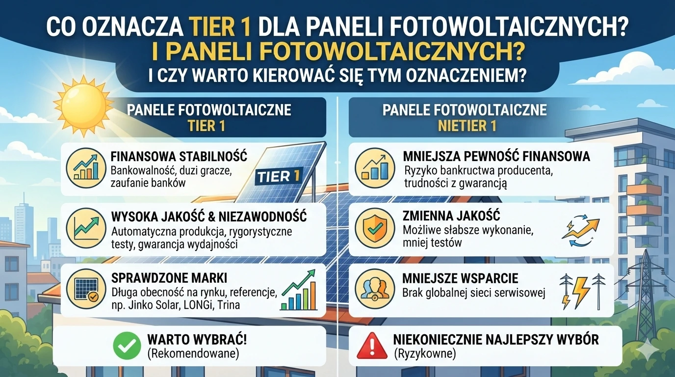 Co oznacza Tier 1 dla paneli fotowoltaicznych i czy warto kierować się tym oznaczeniem?